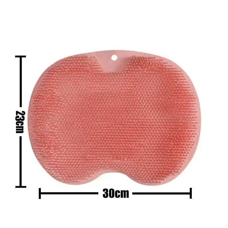 Exfoliating Shower Massage Scraper Bathroom Non-Slip Bath Mat Back Massage Brush Silicone Foot Wash Body Cleaning Bathing Tool