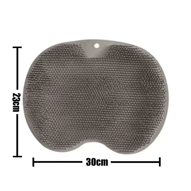 Exfoliating Shower Massage Scraper Bathroom Non-Slip Bath Mat Back Massage Brush Silicone Foot Wash Body Cleaning Bathing Tool