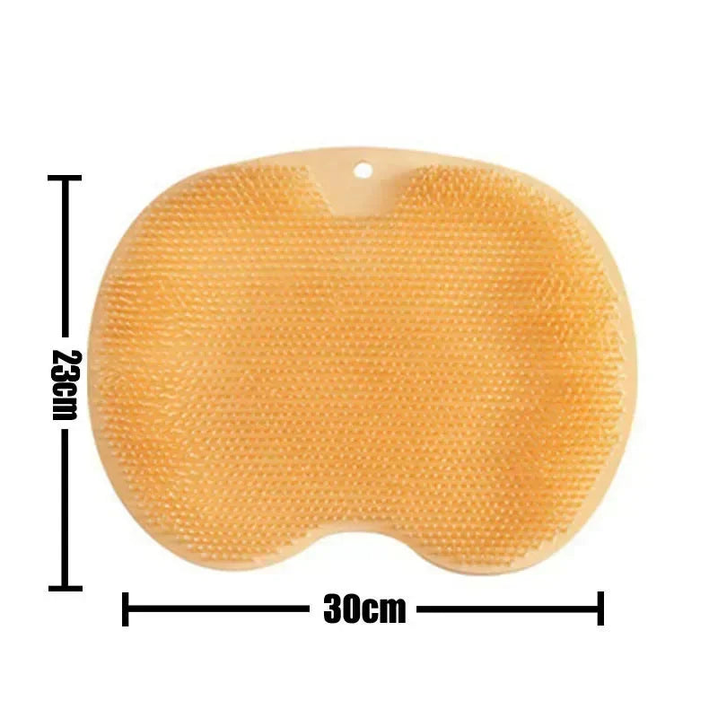 Exfoliating Shower Massage Scraper Bathroom Non-Slip Bath Mat Back Massage Brush Silicone Foot Wash Body Cleaning Bathing Tool