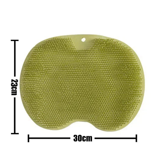 Exfoliating Shower Massage Scraper Bathroom Non-Slip Bath Mat Back Massage Brush Silicone Foot Wash Body Cleaning Bathing Tool